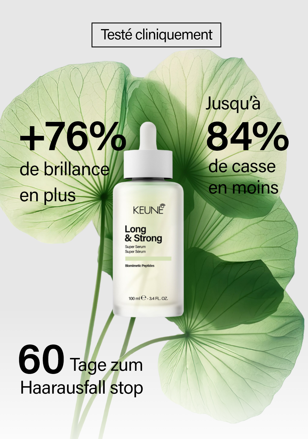 Assurez la fixation et la douceur des cheveux forts avec le revitalisant Keune.