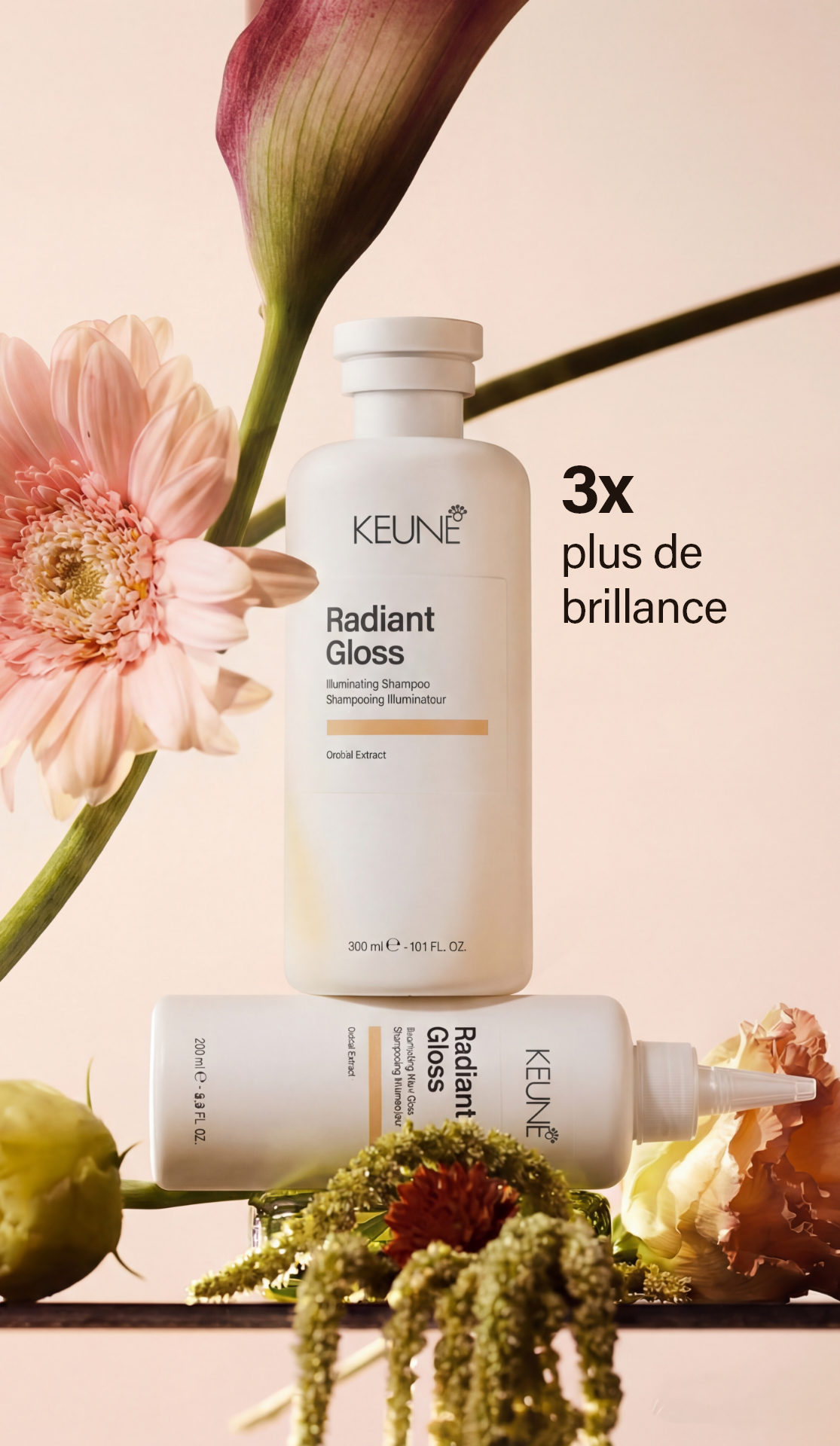 Vous cherchez un sérum pour cheveux ternes ? Essayez Radiant Gloss Illume Infusion, de Keune. Pour cheveux secs et ternes, brillance, frisottis lissés, éclat parfait