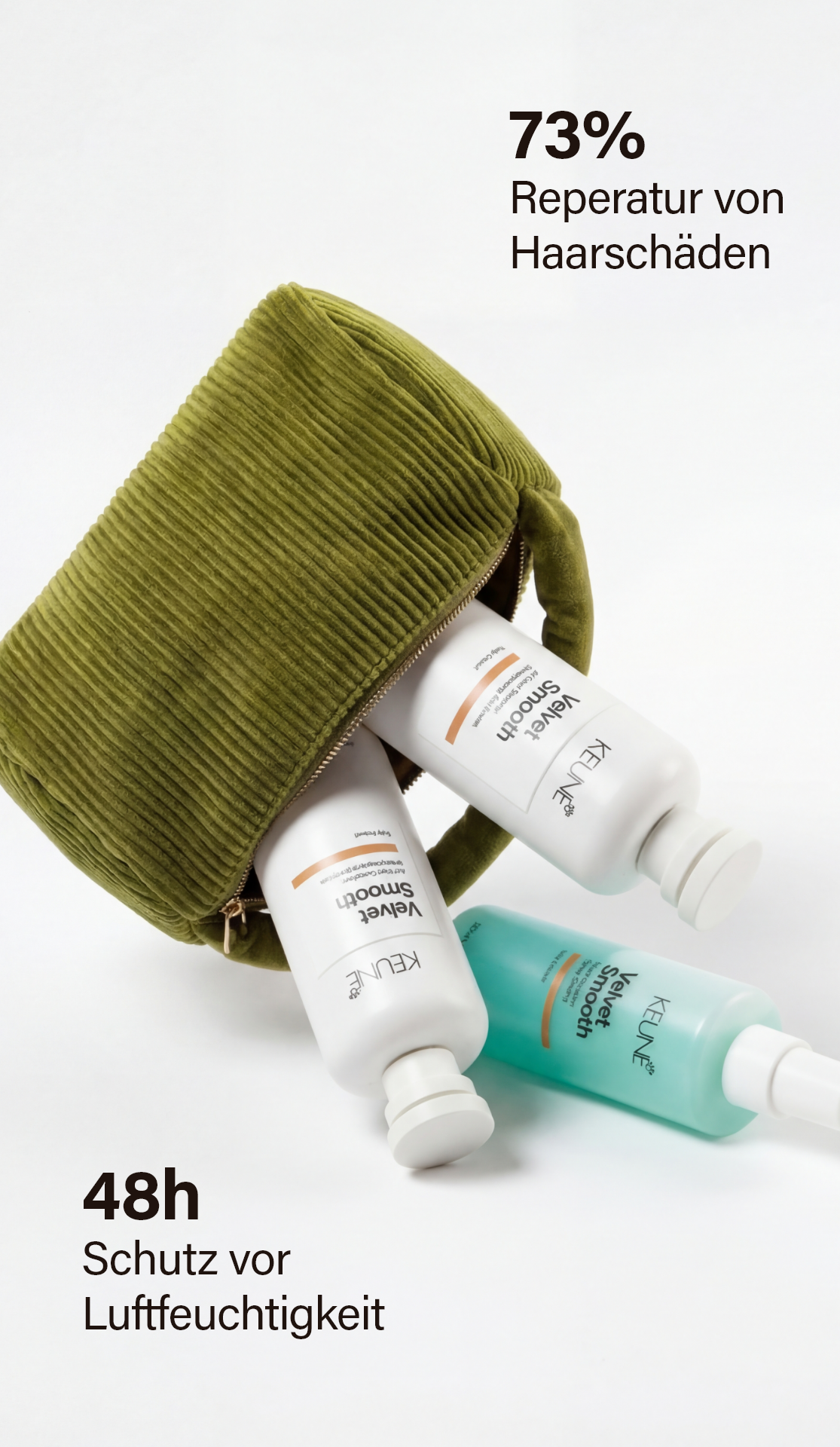 Keune Velvet Smooth Conditioner: Reich an Antioxidantien, dieses Haarprodukt bekämpft Frizz und Haarbruch, und hinterlässt Dein Haar glatt und leicht frisierbar.